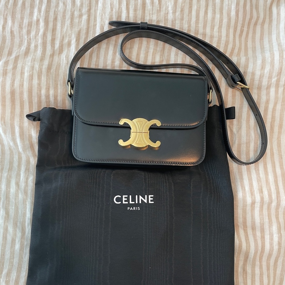 BRAND NEW Celine Teen Triomphe Bag in Shiny Calfskin